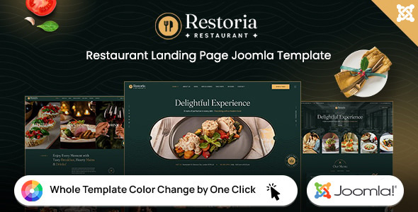 Restoria – Restaurant, Cafe & Food Delivery Joomla Template