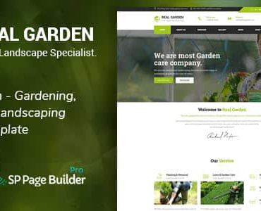 Real Garden – Gardening, Lawn and Landscaping Joomla Theme