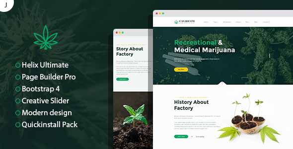 Canabicom – Medical Cannabis Joomla Responsive Template
