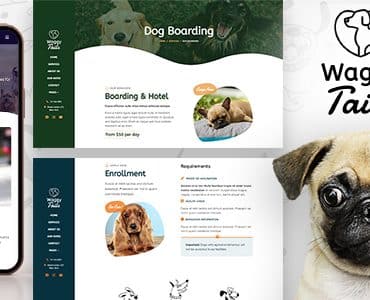 Waggy Tails - Pet & Animals Business Responsive Joomla 4 Template