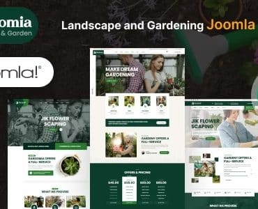 Gardomia - Landscape and Gardening Joomla 4 Template + RTL